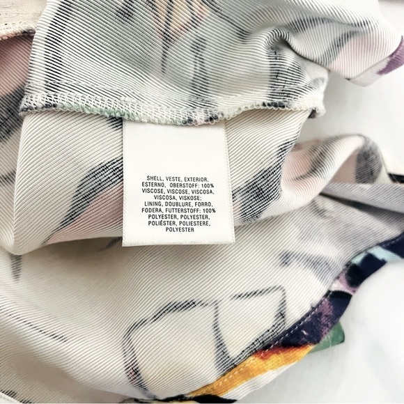 Anthropologie HD in Paris Multicolor Lucille Sleeveless Peplum Blouse Sz 6 Boho - Picture 7 of 9